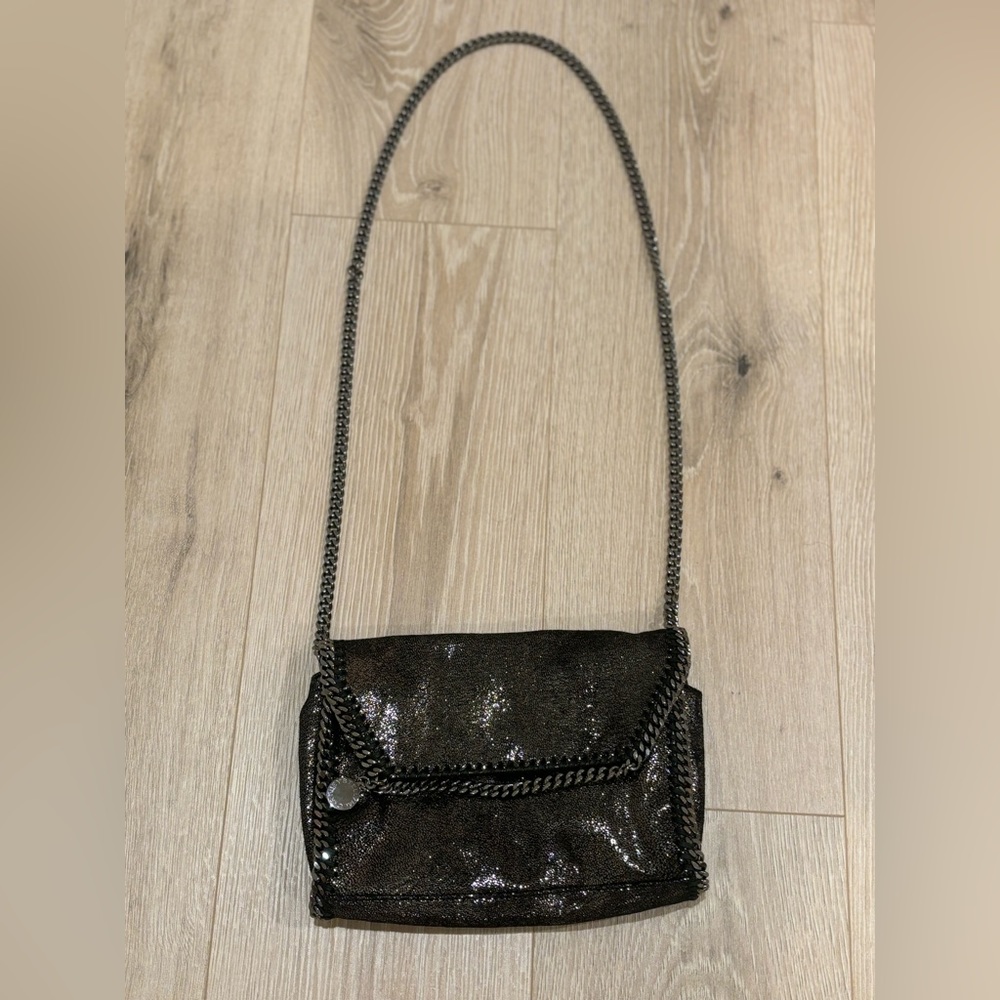 New Stella McCartney Mid Distressed silver Purse Brand new with tags retail $865